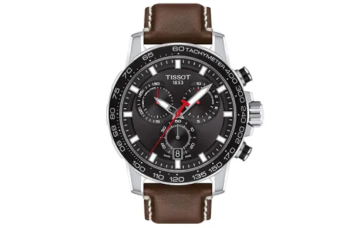 TISSOT Speed Dare Collection Quartz Movement 30m Waterproof Men's Watch 45.5mm Black Dial Stainless Steel Case