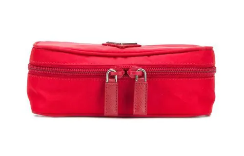 PRADA Long Nylon Fabric Wallet Women's Red