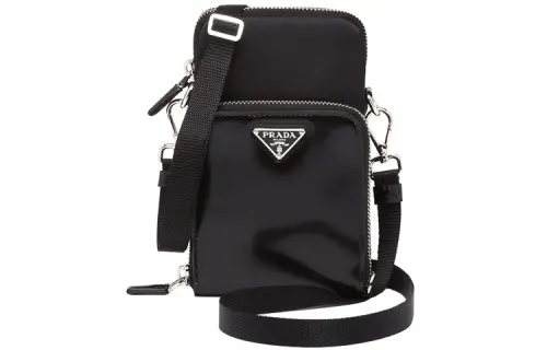 PRADA Fabric Messenger Bag, Crossbody Bag Regular Men's Black