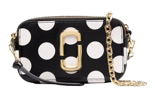 MARC JACOBS Cow Leather Crossbody Bag, Shoulder Bag Women's Black White