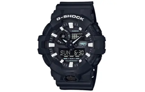 CASIO Men Liquid Crystal/Analog Dual Display Series Black Watch GA-700EH-1A