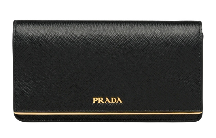 PRADA Saffiano Calfskin Crossbody Bags Mini Women's Black