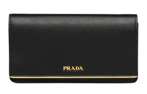 PRADA Saffiano Calfskin Crossbody Bags Mini Women's Black
