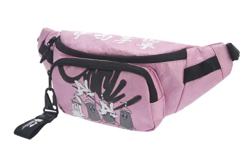 Li Ning X OG_SLICK Collaboration Polyester Sling Bags, Crossbody Bag, Fanny Pack Regular Unisex Pink