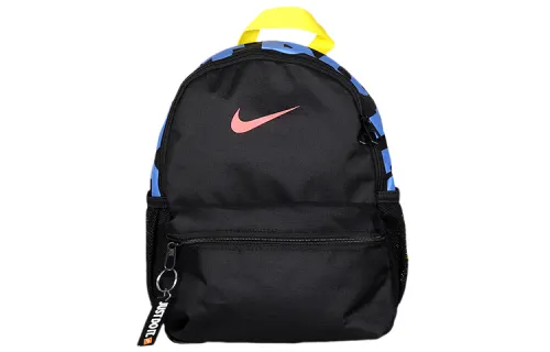 Nike Polyester Backpack Regular Unisex Black Multicolor