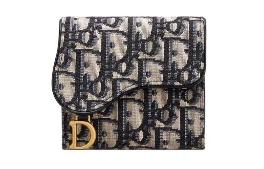 DIOR Saddle Canvas Bag, Card Holder, Coin Purse, Wallet Medium Unisex Denim Blue