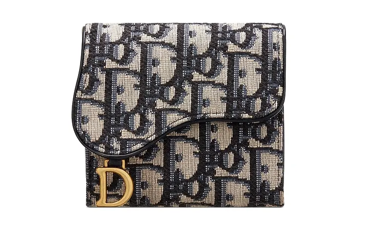 DIOR Saddle Canvas Bag, Card Holder, Coin Purse, Wallet Medium Unisex Denim Blue