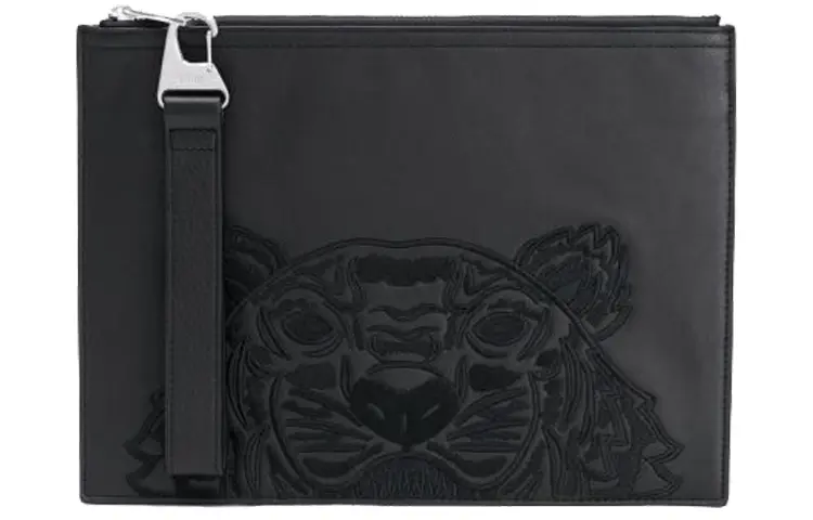 KENZO Leather Clutch Men's Black