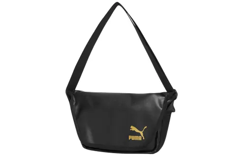 PUMA Artificial Leather Messenger Bag, Crossbody Bag, Shoulder Bag Regular Unisex Black