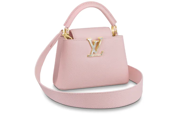 LOUIS VUITTON Capucines Large Logo Portable Crossbody Bag, Shoulder Bag Mini Women's Pink