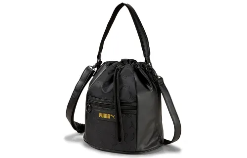 PUMA Fabric Bucket Bag, One Shoulder Handbag Regular Women's Black