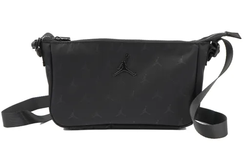 Jordan Nylon Shoulder Bag, Crossbody Bag Regular Unisex Pure Black