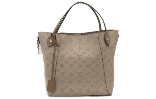 LOUIS VUITTON Cow Leather Tote Shoulder Bag, One Shoulder Handbag Women's Khaki