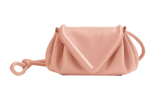 Bottega Veneta Leather Crossbody Bag Clutch Small Women's Pink