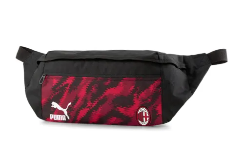 PUMA Polyester Soccer Ball Sling Bag, Fanny Pack Regular Unisex Red Black Multicolor