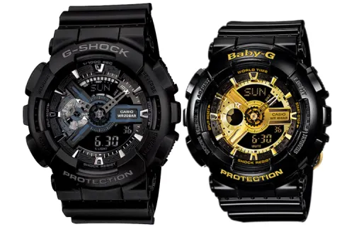 CASIO Unisex Pair Table Series Black Watch