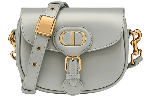 DIOR Bobby Cow Leather Shoulder Bag, Crossbody Bag Women's Gray