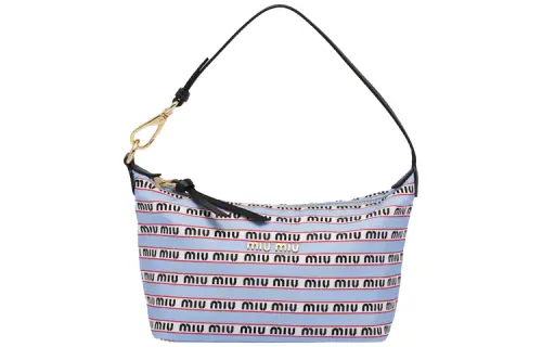 MIU MIU Spirit Leather Crossbody Bag, Shoulder Bag Women's Light Blue