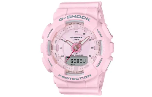 CASIO Women's Liquid Crystal/Analog Dual Display Series Pink Watch GMA-S130-4APR