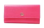 GUCCI GG Marmont Leather Wallet Women's Pink