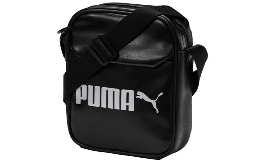 PUMA Campus Artificial Leather Small Square Bag, Shoulder Bag, Crossbody Bag Regular Unisex Black