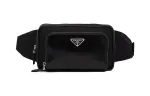PRADA Saffiano Nylon Fanny Pack Men's Black