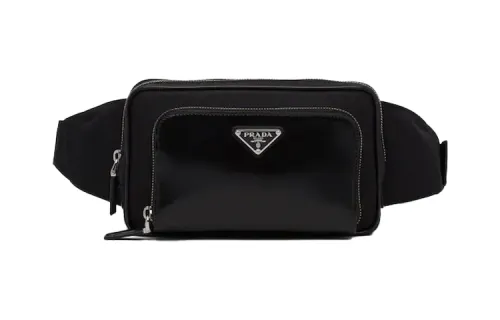PRADA Saffiano Nylon Fanny Pack Men's Black