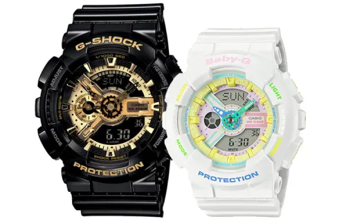 CASIO Unisex Pair Table Series Black Watch