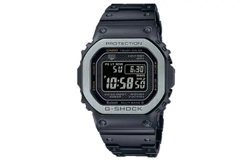 G-SHOCK Waterproof quartz watch strap solar-powered stainless steel, men's watch, black dial, 200meter, quartz mechanism, Japanese and Korean