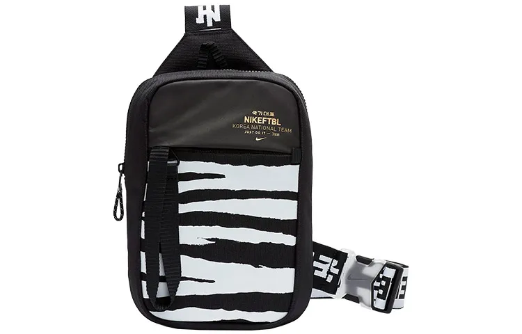 Nike Polyester Sling Bag, Shoulder Bag, Crossbody Bag Regular Unisex Black White