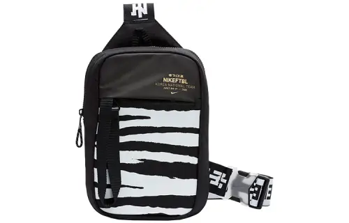 Nike Polyester Sling Bag, Shoulder Bag, Crossbody Bag Regular Unisex Black White