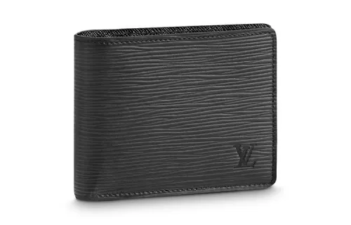 LOUIS VUITTON Slender Wallet Epi Noir Black