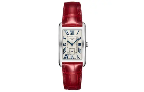 LONGINES Longines Daitro Wiener Series Quartz Movement Roman Numeral Time Markers Women's Watch Swiss Watch 26.1*42mm Silver Dial Stainless Steel Case Alligator Leather Strap