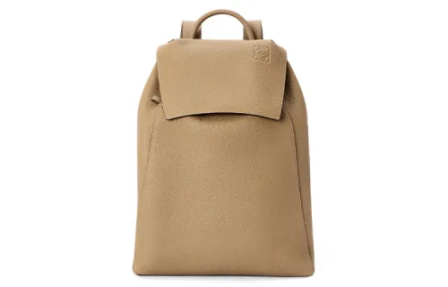LOEWE Grain Cow Leather Backpack Men's Brown
