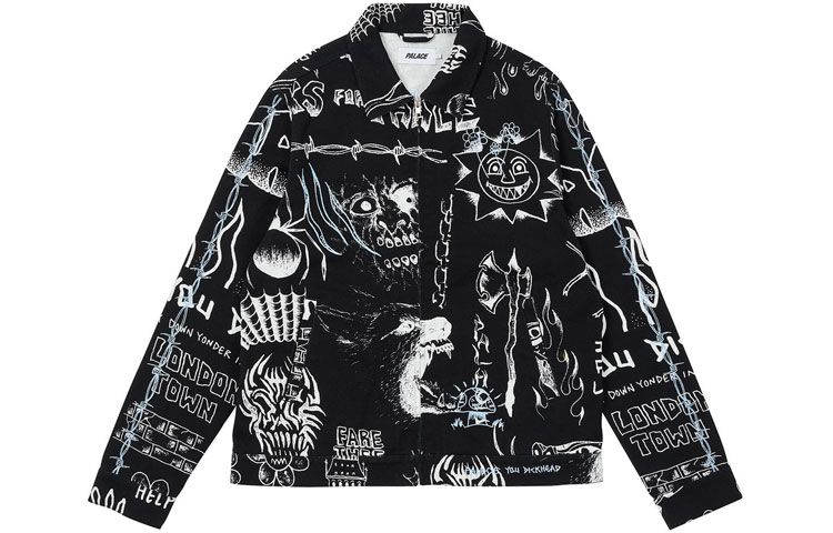 Куртка Palace x Lotties Jacket (черная) — фото 2