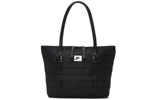 Nike Air Tote Bag Large Capacity Polyester Tote Bag, Shopping Bag, Shoulder Bag, Handbag Unisex Pure Black