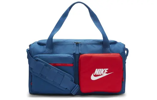 Nike Fabric Camping Bag, Handbag, Shoulder Bag, Crossbody Bag, Travel Bag, Gym Bag Unisex Blue Red