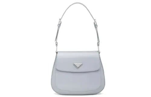 PRADA Cleo Leather Shoulder Bag, Crossbody Bag Women's Cornflower Blue