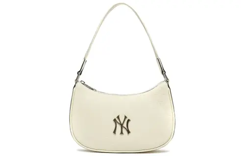MLB Embo Monogram New York Yankees Hobo Bag White