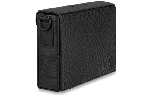 LOUIS VUITTON Epi Leather Messenger Bag, Handheld, Shoulder Bag, Crossbody Bag Regular Men's Black