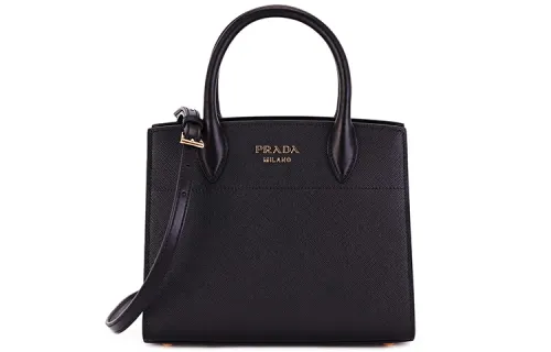 PRADA Calfskin Crossbody One Shoulder Handbag Women's Black