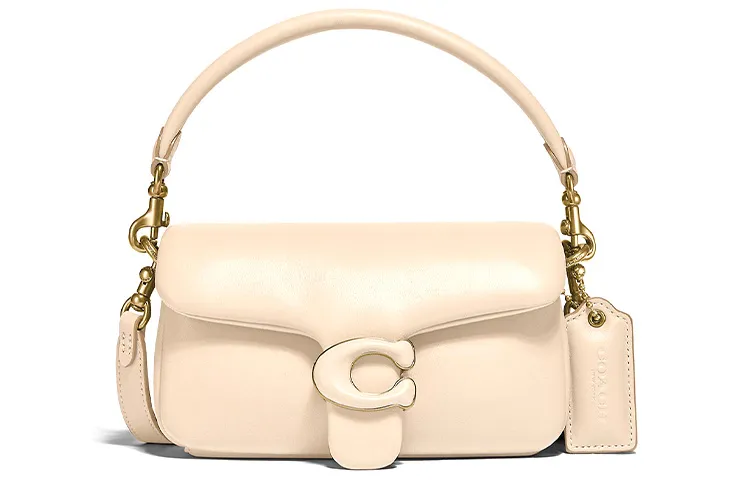 COACH Tabby Leather Pillow Bag, Shoulder Bag, Crossbody Bag, Handbag Small Women's Macaron Apricot