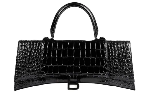 Balenciaga Hourglass Cow Leather Shoulder Bag, Crossbody Bag, Handbag Women's Black