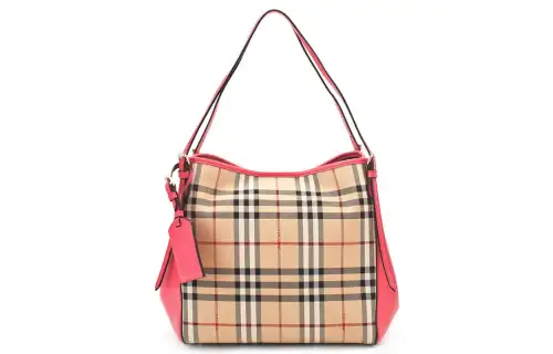 Burberry Cotton Shoulder Bag Women's Pink