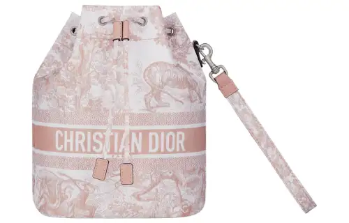 DIOR Travel Fabric Clutch Women's Pink
