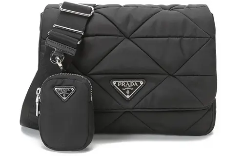 PRADA Re Nylon Fabric Crossbody Bag, Shoulder Bag Women's Black