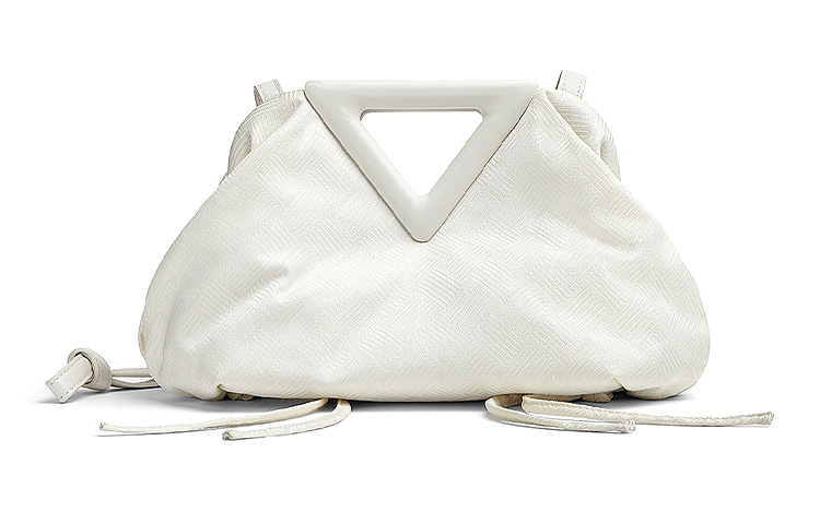 Bottega Veneta Jacquard Polyamide Blended With Polyester Handbag, Shoulder Bag, Crossbody Bag Women's White
