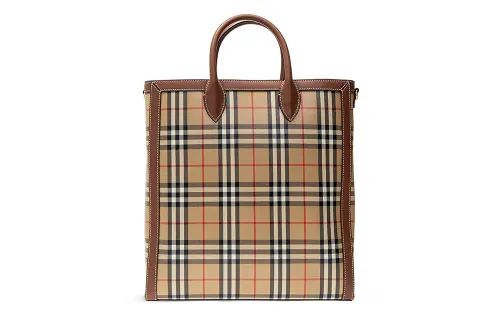 Burberry Cow Leather Tote Bag, Shopping Bag, Shoulder Bag, Handbag Men's Brown