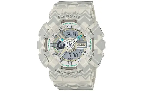CASIO Women's BABY-G White Watch BA-110TP-8A