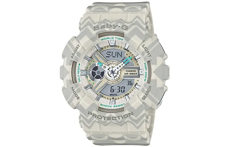 CASIO Women's BABY-G White Watch BA-110TP-8A